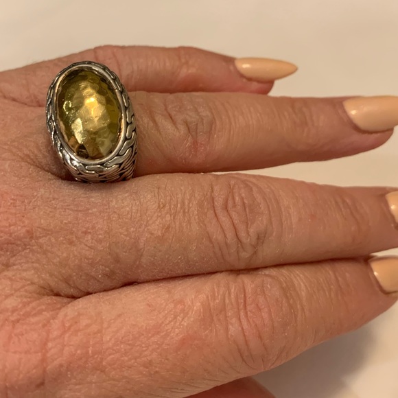 John Hardy Palu 22kt & Silver oval ring size 7 - Picture 6 of 6